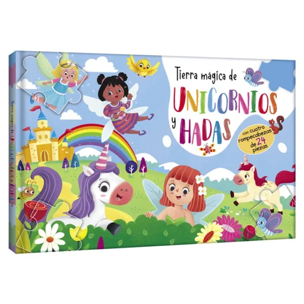 Tierra Mágica de Unicornios y Hadas – Libro Rompecabezas